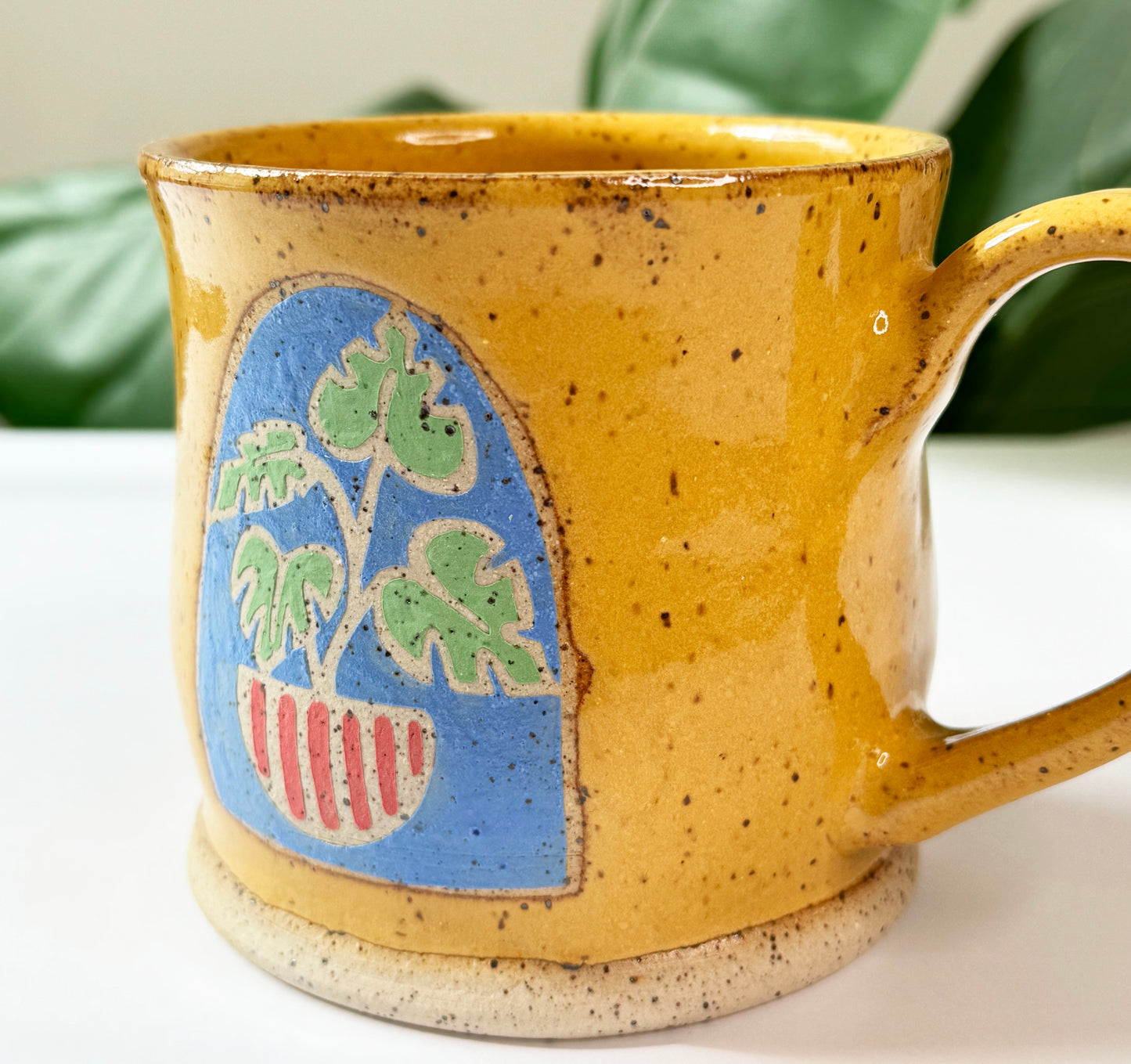 Large Monstera Mug