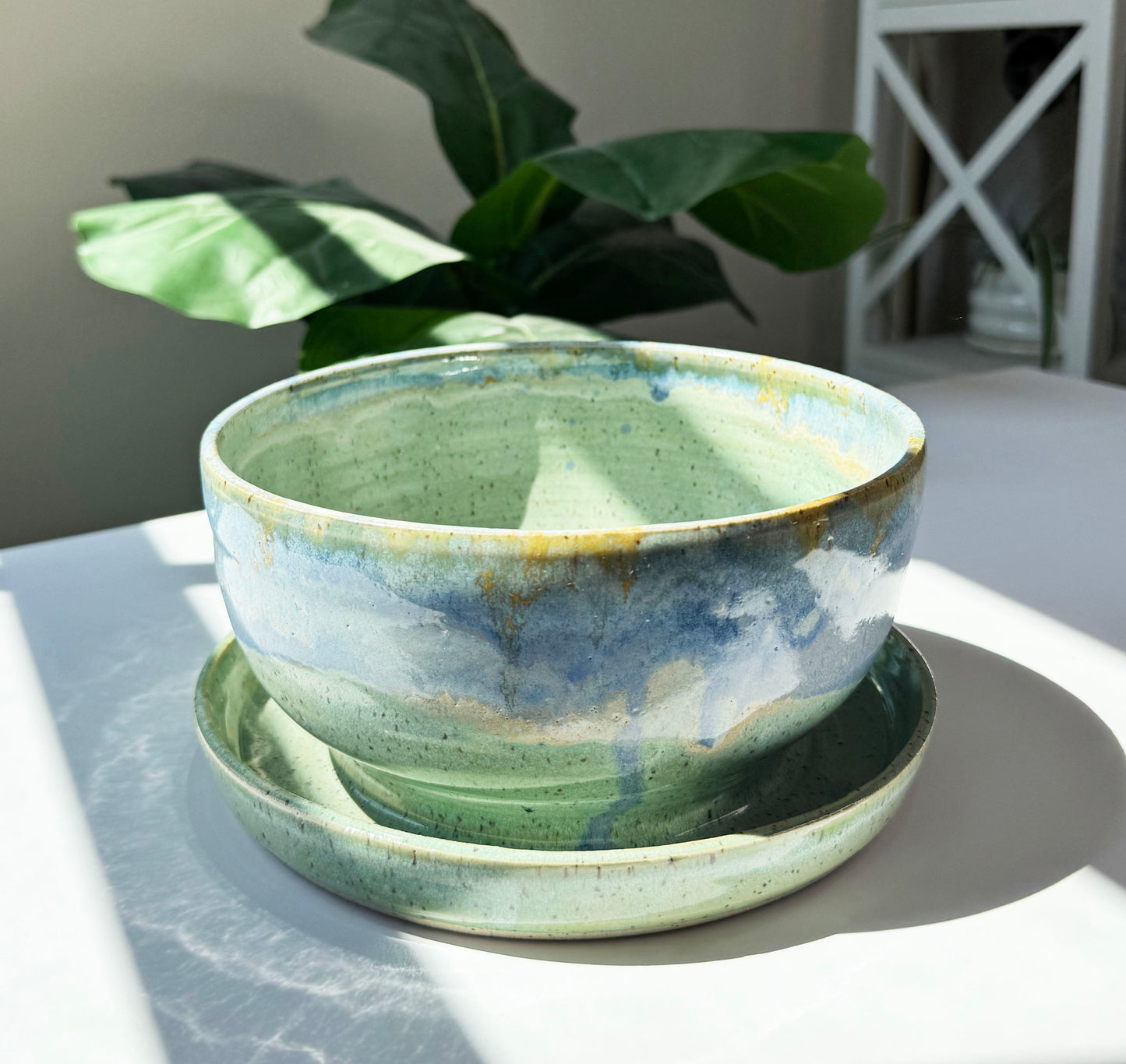 7 in Seafoam Planter