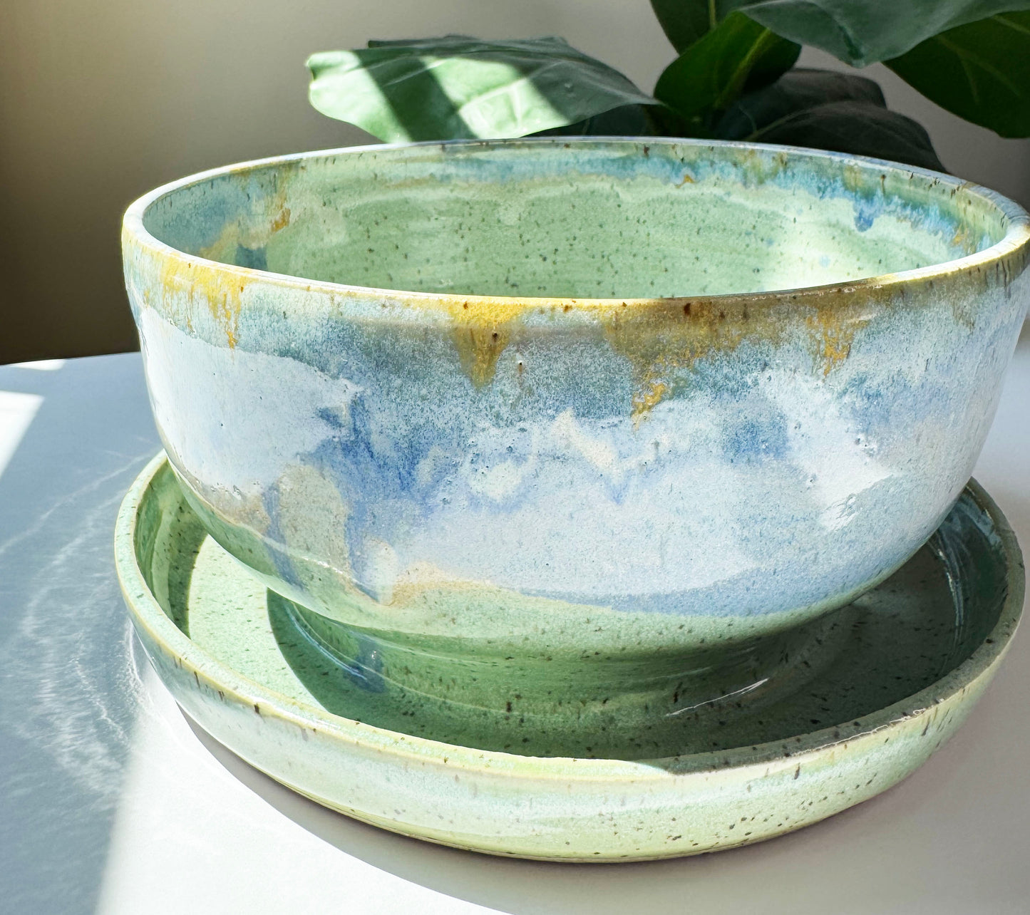 7 in Seafoam Planter