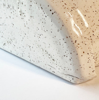 Slightly Flawed White Bookend Planters