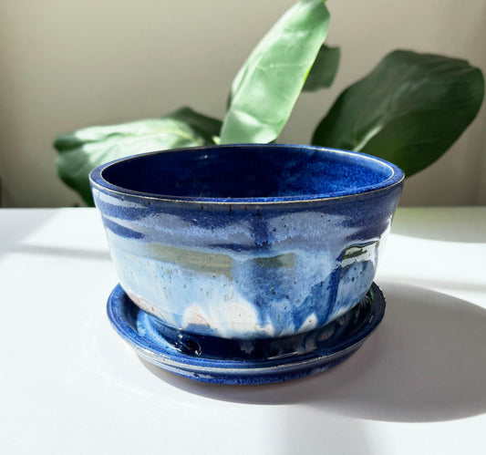 6 in Melty Blue Planter