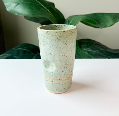 Mint Striped Thumb Cup