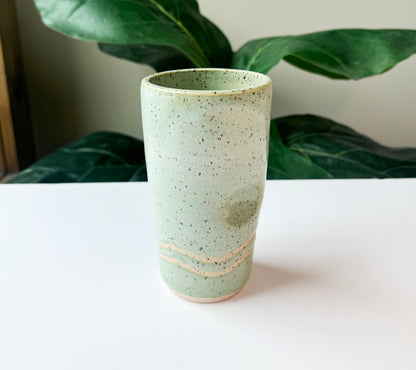 Mint Striped Thumb Cup