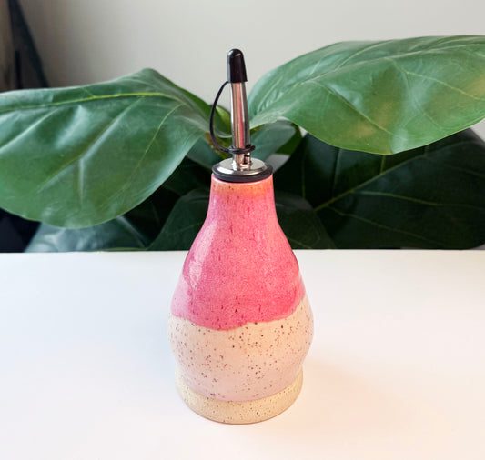 Pink Olive Oil Cruet