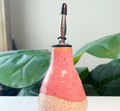 Pink Olive Oil Cruet