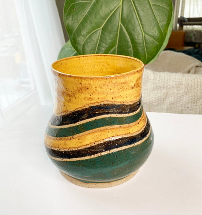 Large Striped Vase