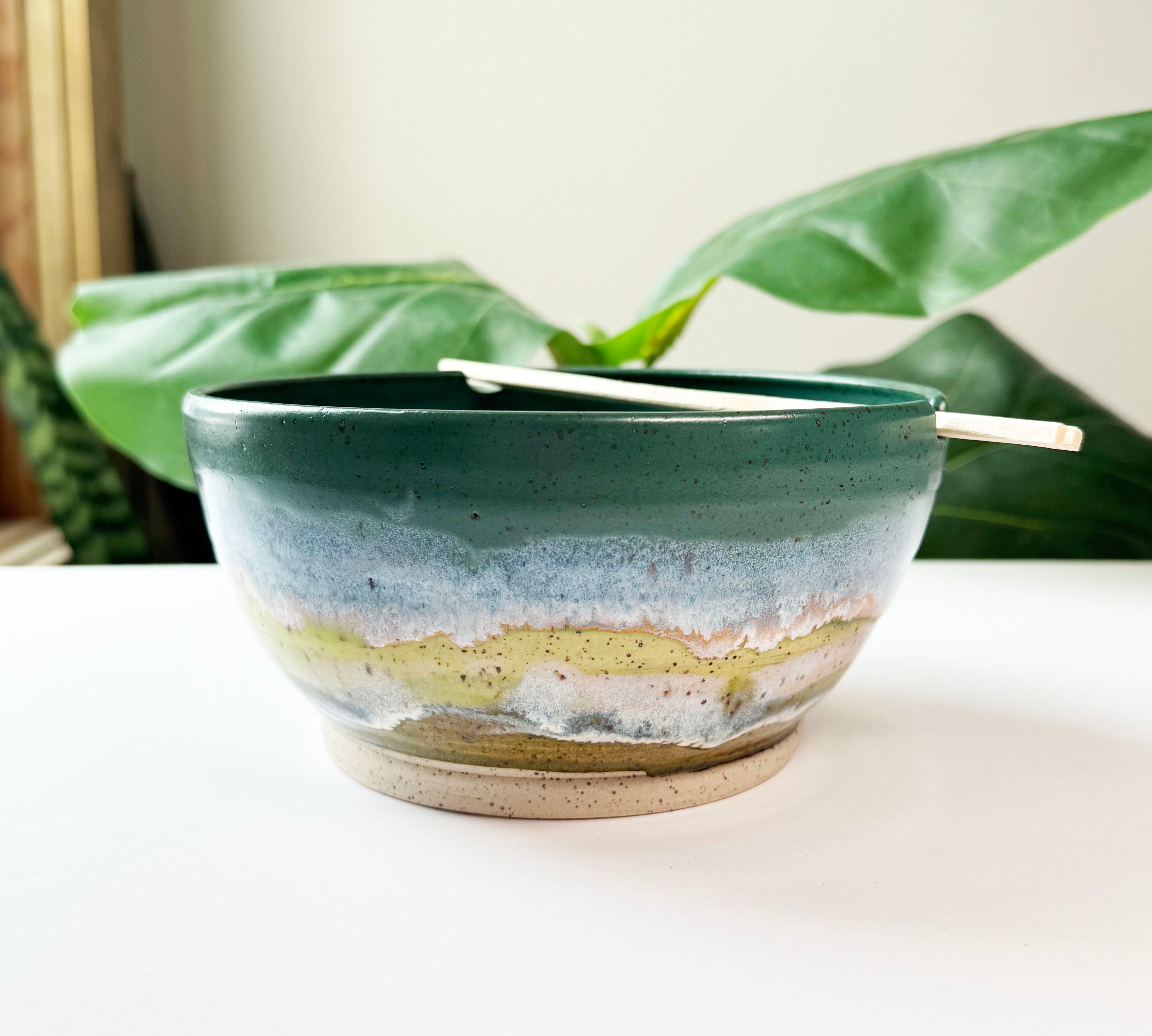 Emerald Waves Ramen Bowl – Molly Makes Pottery