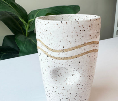 White Striped Thumb Cup