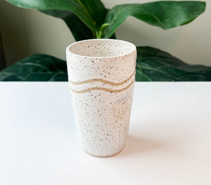 White Striped Thumb Cup